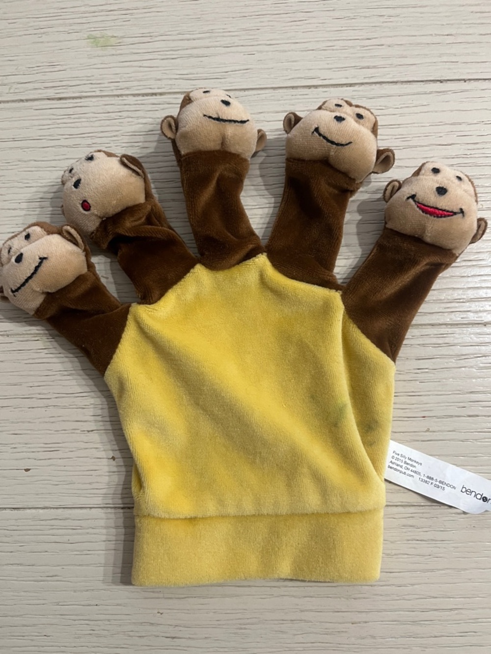 Five Silly Monkeys Hand Puppet Glove Kids Toy Story time
